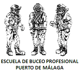 logotipo escuela de buceo profesional puerto de malaga